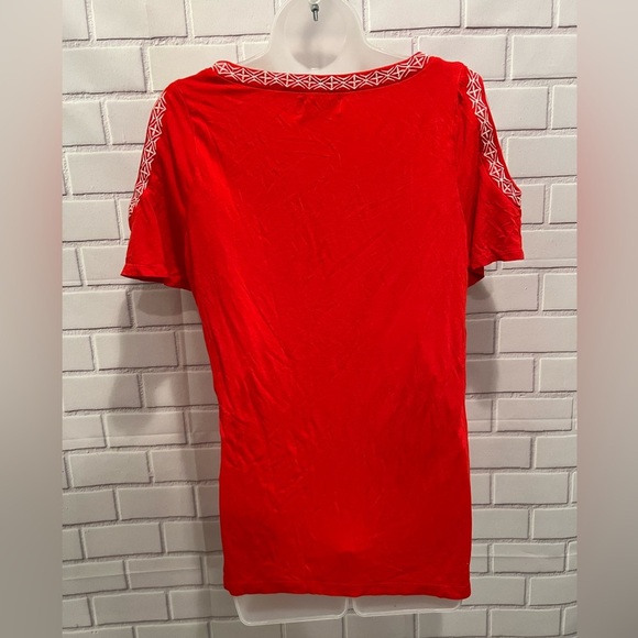 LIZ CLAIBORNE women short sleeve could shoulder top/size L - Picture 6 of 9
